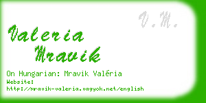 valeria mravik business card